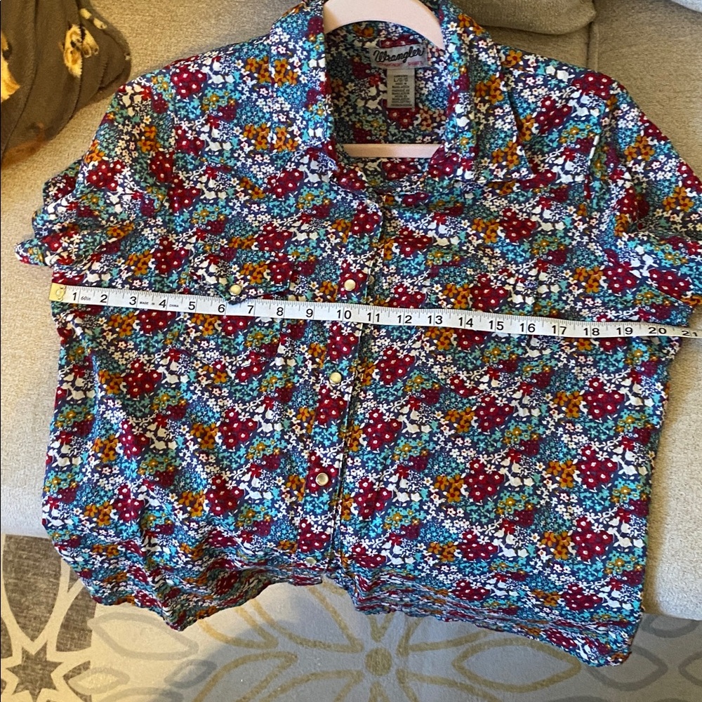 Wrangler Multicolor Floral Women’s Shirt Large - Picture 5 of 7
